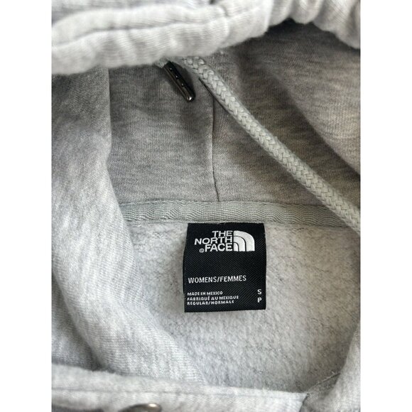THE NORTH FACE Women's Trivert Pullover Hoodie Grey Pink Logo Small - Picture 3 of 8